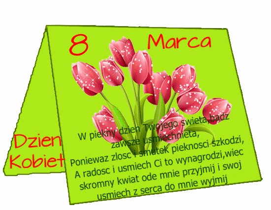 W piękny dzień Twojego święta bądź zawsze uśmiechnięta